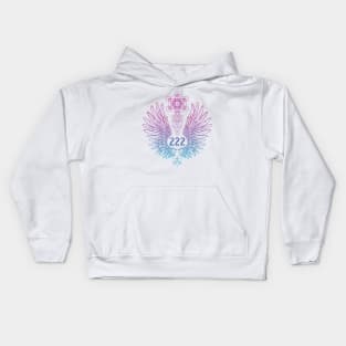 Angel Number 222 Sacred Geometry Kids Hoodie